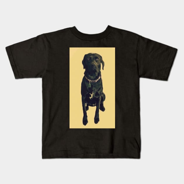 Lola the Lab Kids T-Shirt by cherdoodles